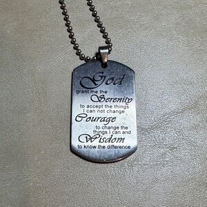 Inspirational Dog Tag Necklace 13"